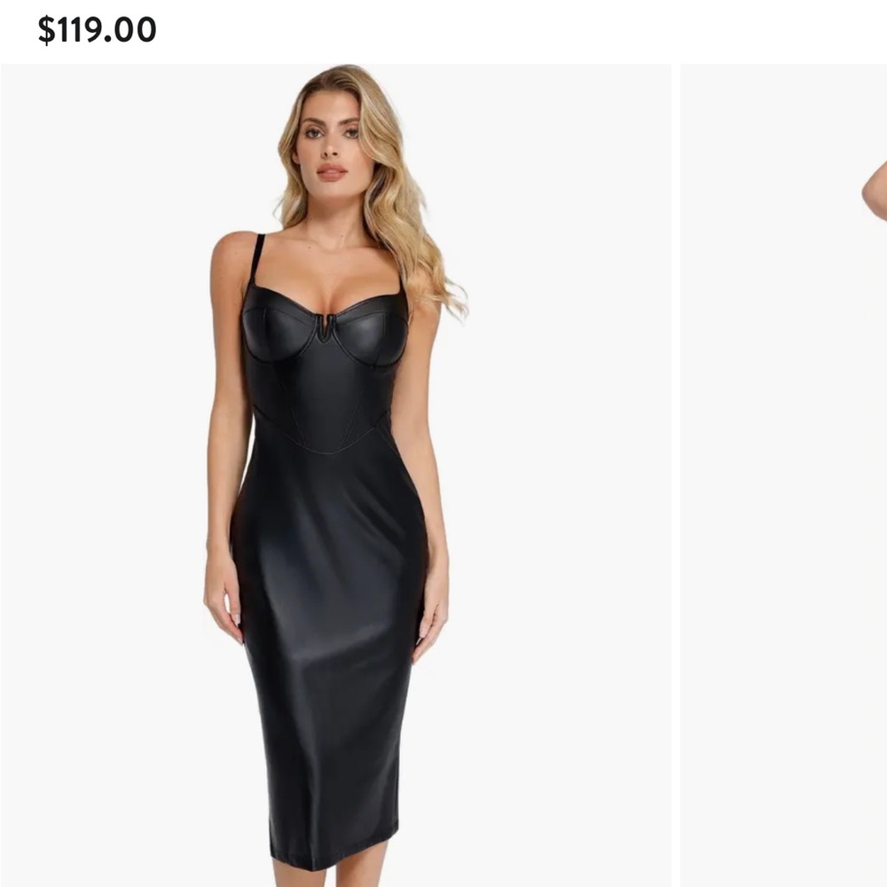Popilush Black Midi Dress